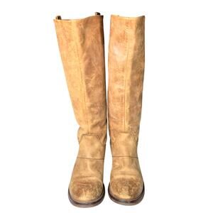 Vintage Tigiana Elvora Women's Romanian Leather Riding Boots Distressed 40T